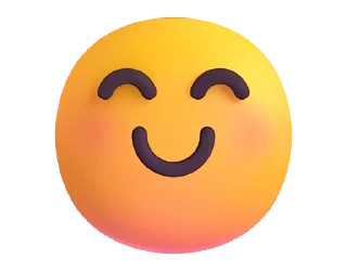 Стикер Fluent Emoji #1 😊