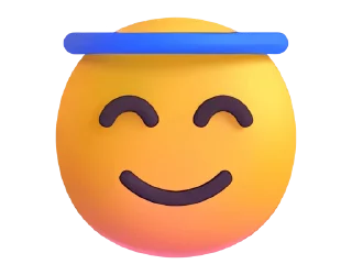 Стикер Fluent Emoji #1 😇