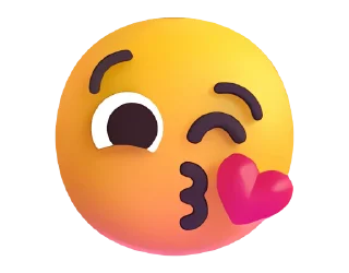 Стікер Fluent Emoji #1 😘