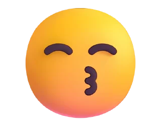 Стикер Fluent Emoji #1  😙