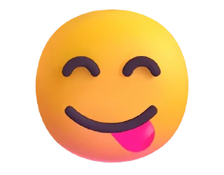 Стикер Fluent Emoji #1 😋