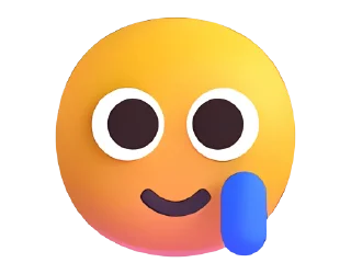 Стикер Fluent Emoji #1  🥲