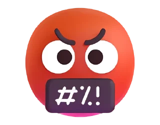 Стикер Fluent Emoji #2 🤬