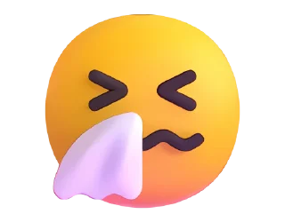 Стикер Fluent Emoji #2 🤧