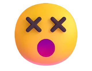 Стикер Fluent Emoji #2 😵
