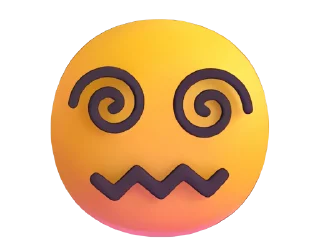 Стикер Fluent Emoji #2 😵‍💫