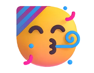Стікер Fluent Emoji #2 🥳