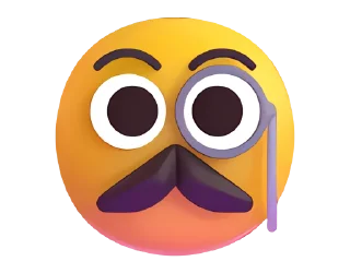 Стикер Fluent Emoji #2 🧐