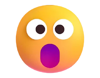 Стикер Fluent Emoji #2 😮