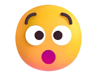 Стикер Fluent Emoji #2 😯