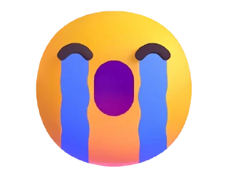 Fluent Emoji #3 stiker 😭