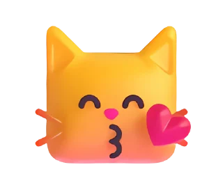 Стикер Fluent Emoji #4 😽
