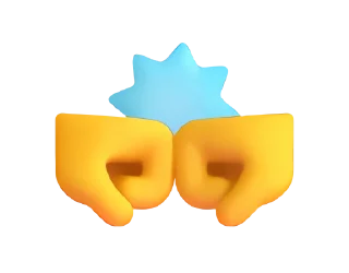 Стикер Fluent Emoji #5  🤜