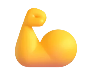 Стикер Fluent Emoji #5  💪