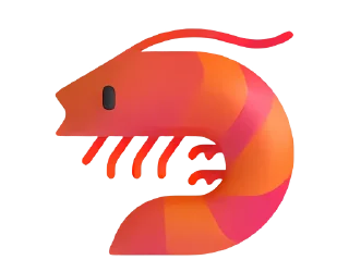 Емодзі Fluent Emoji #7  🦐
