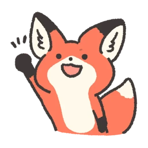 Telegram stiker «Fluffy Red Foxy» 👋