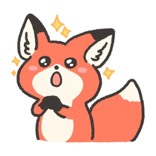 Fluffy Red Foxy sticker 😮