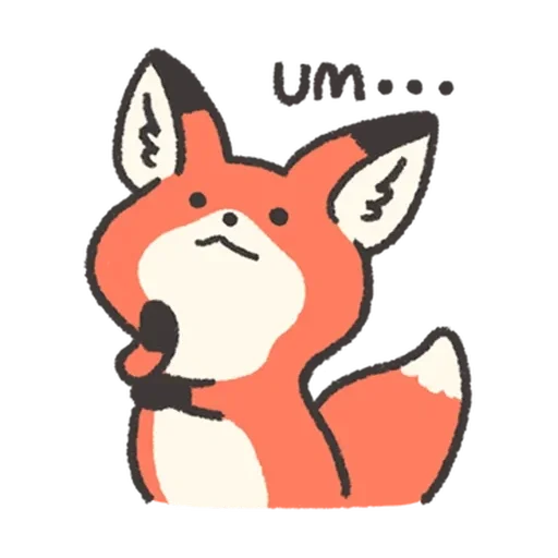 Fluffy Red Foxy stiker 🤨