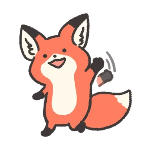 Fluffy Red Foxy stiker 👋