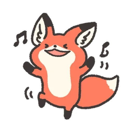 Fluffy Red Foxy sticker 🎧