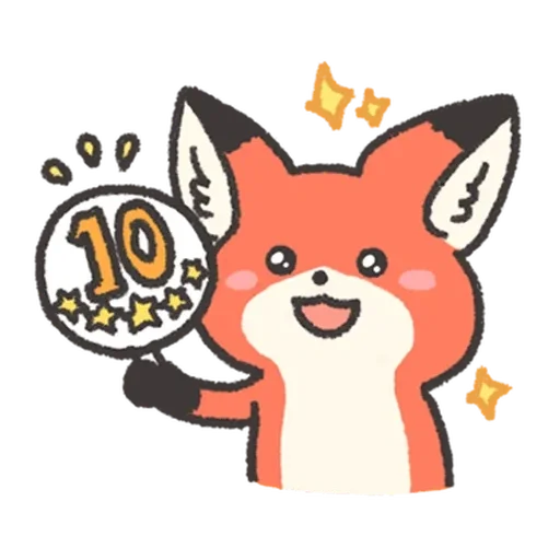 Fluffy Red Foxy sticker 🤩