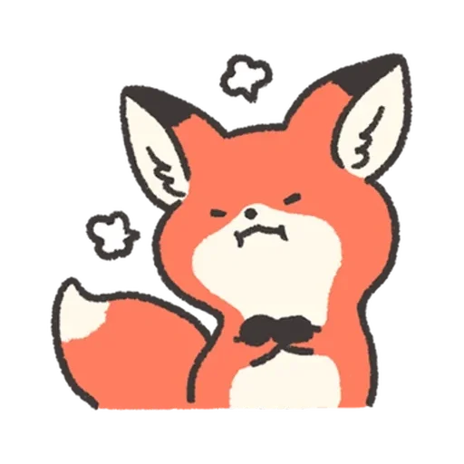 Fluffy Red Foxy sticker 😤
