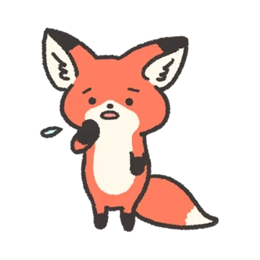 Fluffy Red Foxy stiker 😟