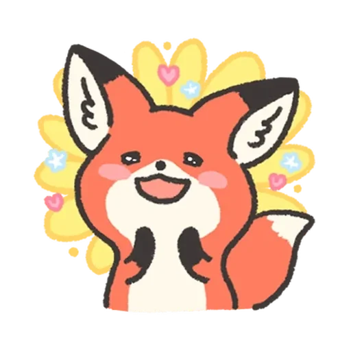 Fluffy Red Foxy stiker 🥵