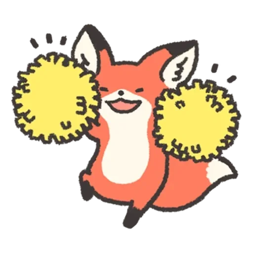 Fluffy Red Foxy stiker 🥳
