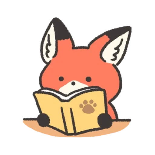 Fluffy Red Foxy sticker 📒