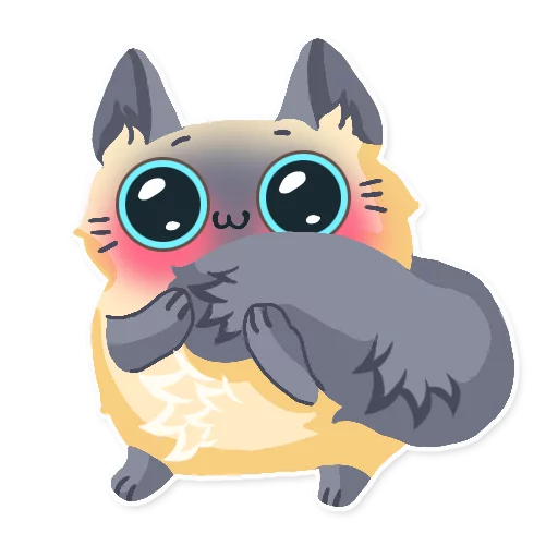 Стикер Telegram «Cute fluffy Simi» 😳