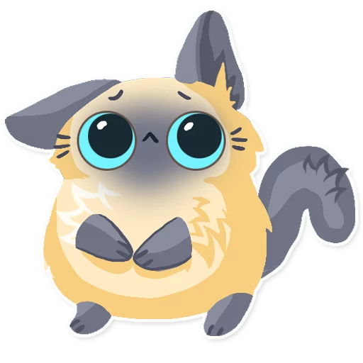 Telegram stiker «Cute fluffy Simi» 😔
