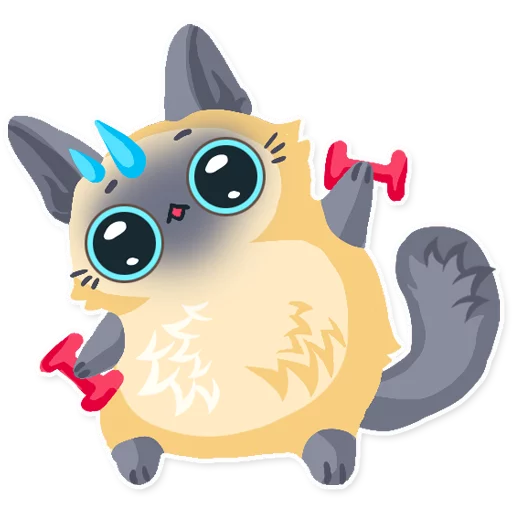 Стикер Telegram «Cute fluffy Simi» 💪