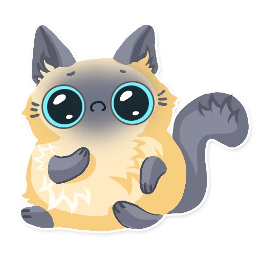 Стикер Telegram «Cute fluffy Simi» 😟