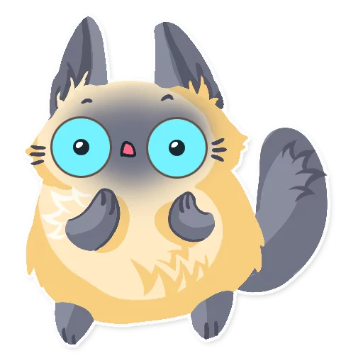 Cute fluffy Simi emoji 😯