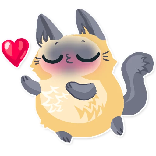 Стикер Telegram «Cute fluffy Simi» 😚