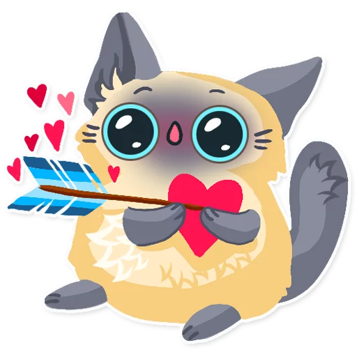 Стикер Telegram «Cute fluffy Simi» ❤