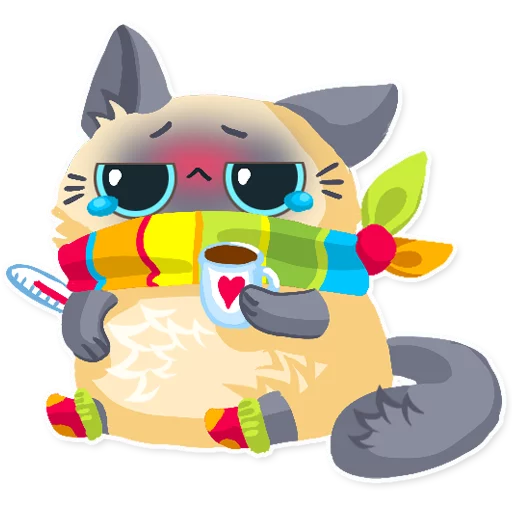 Telegram Sticker «Cute fluffy Simi» 😷