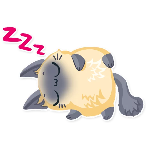 Cute fluffy Simi emoji 😴