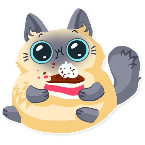Telegram stiker «Cute fluffy Simi» 💜