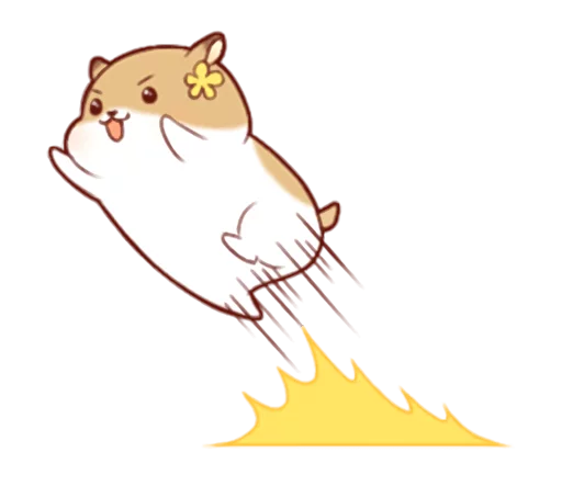 Fluffy Hamster Girl sticker 🐹