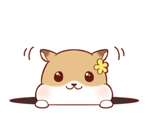 Стікер Telegram «Fluffy Hamster Girl» 🐹