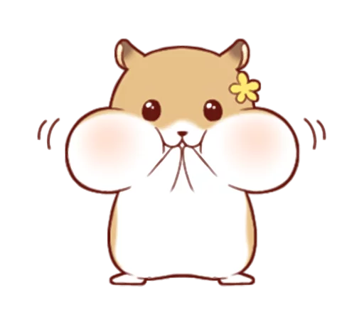 Емодзі Fluffy Hamster Girl 😋