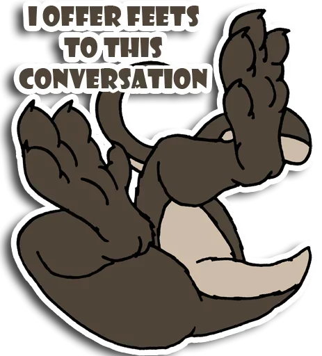 Telegram Sticker «Foot Fluffy» 🤨