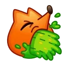 Fox Emoji Pack sticker 🤮