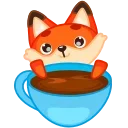 Fox 🦊 emoji ☕
