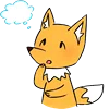Fox Mini Emoji Pack emoji 🤔