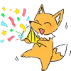 Fox Mini Emoji Pack emoji 🎉