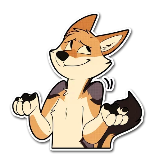 Telegram stickers Fox and Hugs