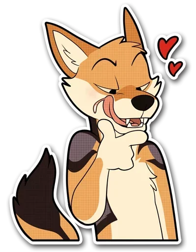 Telegram stiker «Fox and Hugs» ?